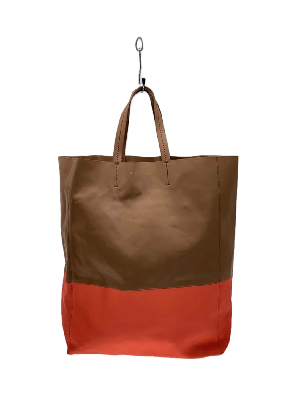 Celine bicolor leather Cabas tote bag Phoebe Philo era brown